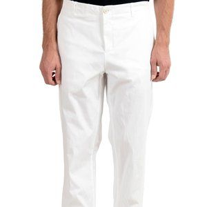 Malo Men's White Stretch Casual Pants